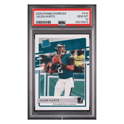 Jalen Hurts PSA 10 2020 Panini Donruss Rated Rookie Card #314