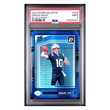 Drake Maye PSA 9 2020 Panini Donruss Optic Blue Hyper Rated Rookie Card #229