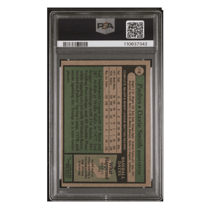 Ozzie Smith PSA 6 1979 Topps Card #116