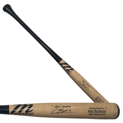 Alec Burleson St Louis Cardinals Autographed 2025 Game Used Marucci Bat w/ Inscription- JSA COA
