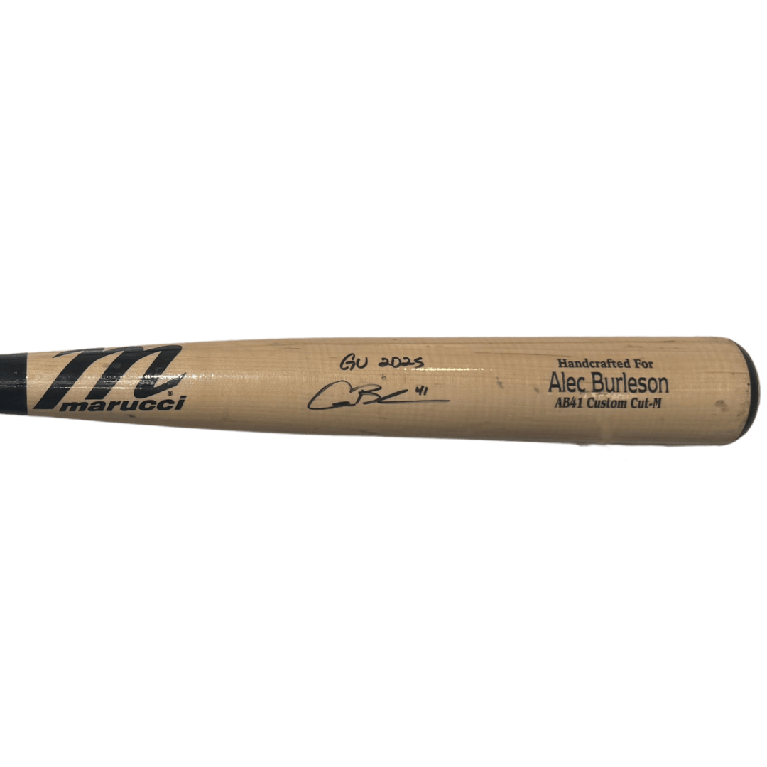 Alec Burleson St Louis Cardinals Autographed 2025 Game Used Marucci Bat w/ Inscription- JSA COA