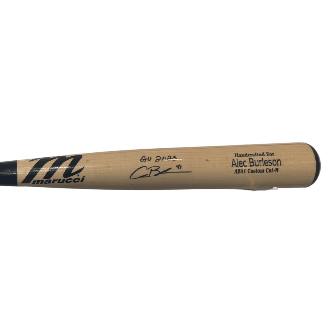 Alec Burleson St Louis Cardinals Autographed 2025 Game Used Marucci Bat w/ Inscription- JSA COA
