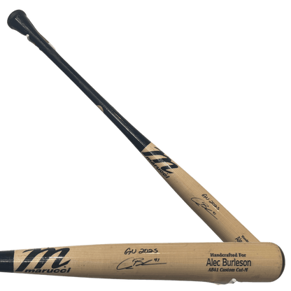 Alec Burleson St Louis Cardinals Autographed 2025 Game Used Marucci Bat w/ Inscription- JSA COA