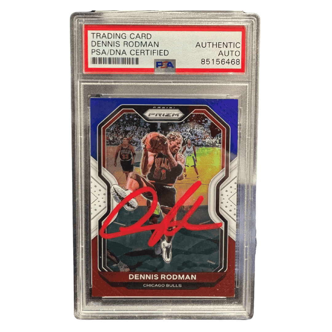 Dennis Rodman 2020-21 Panini Prizm Autographed Card #166