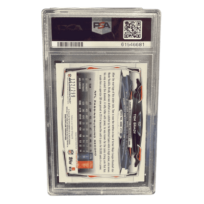 Tom Brady PSA 9 2014 Topps Chrome Blue Jersey Refractor #d/ 299 Card #62