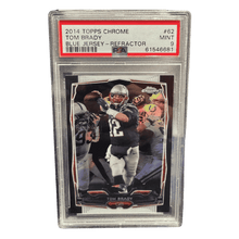 Tom Brady PSA 9 2014 Topps Chrome Blue Jersey Refractor #d/ 299 Card #62