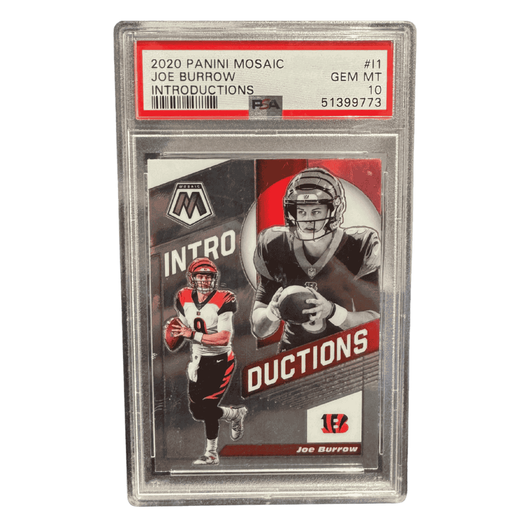 Joe Burrow PSA 10 2020 Panini Mosaic Introductions Card #I1