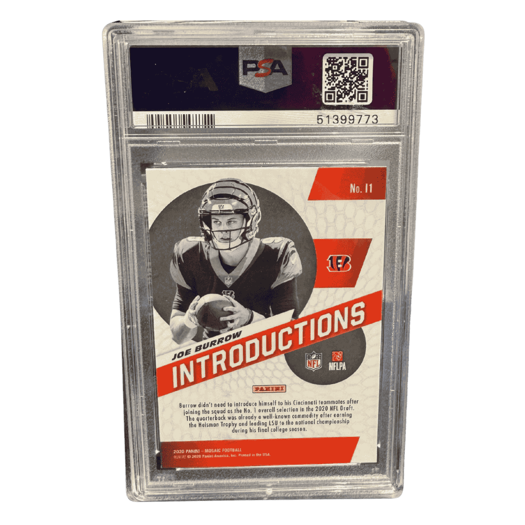 Joe Burrow PSA 10 2020 Panini Mosaic Introductions Card #I1