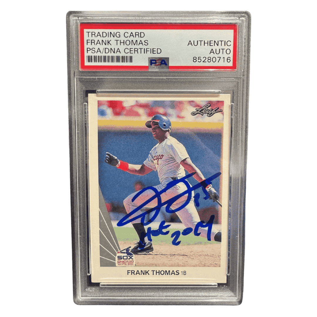 Frank Thomas 1990 Leaf Autograph with Inscription Card #300