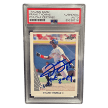 Frank Thomas 1990 Leaf Autograph with Inscription Card #300