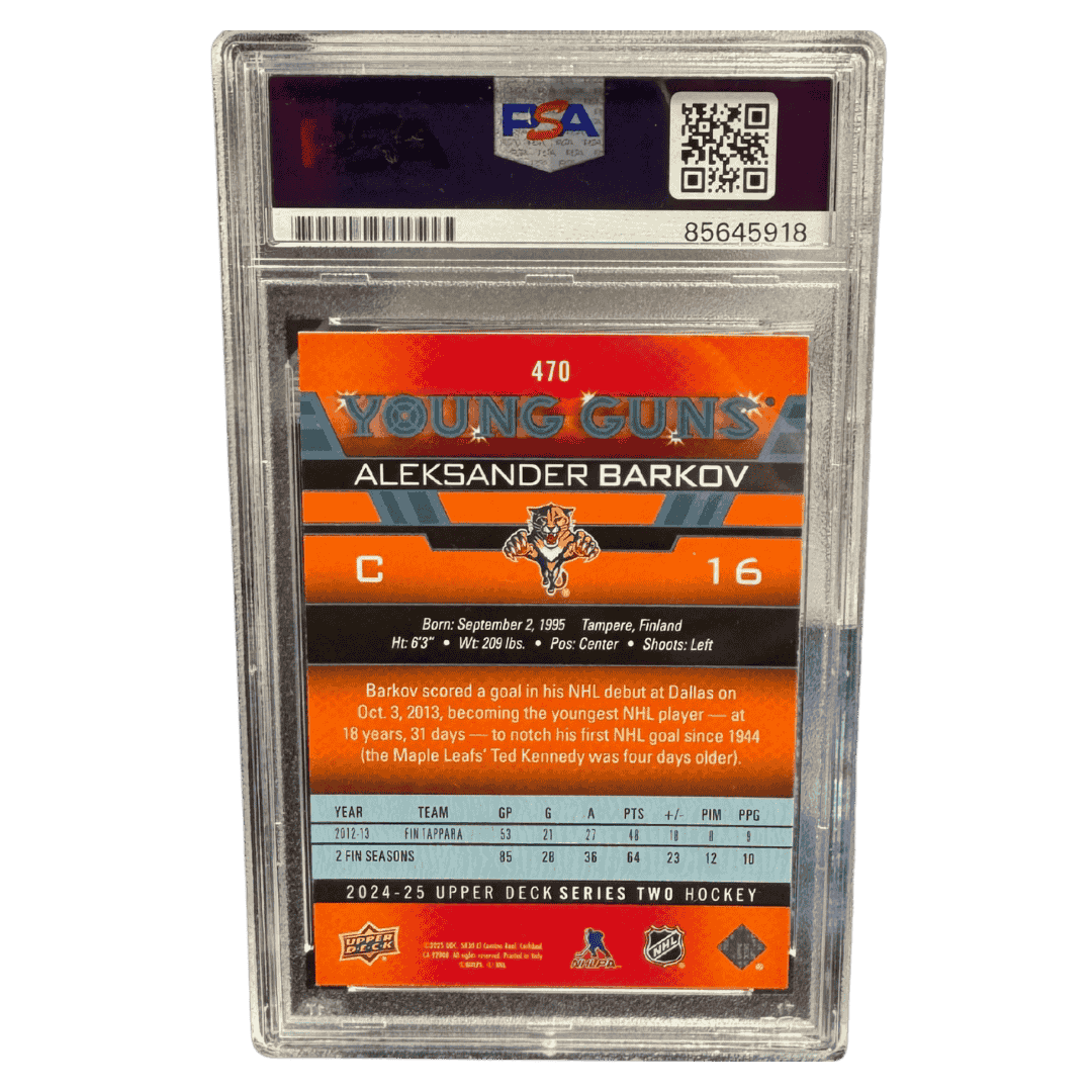 Aleksander Barkov 2024-25 Upper Deck Series Two Young Guns Autograph Card #470