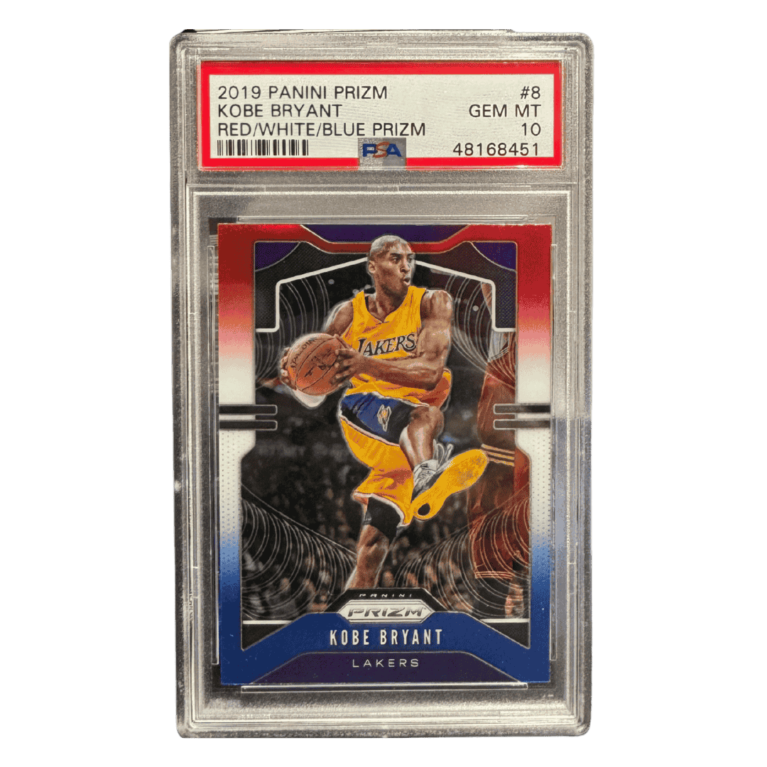 Kobe Bryant PSA 10 2019 Panini Prizm Red/White/Blue Card #8