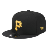 Pittsburgh Pirates Official Team Colors New Era Black 9FIFTY Adjustable Snapback Hat