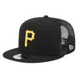 Pittsburgh Pirates Trucker Meshback New Era Black 9FIFTY Adjustable Snapback Hat