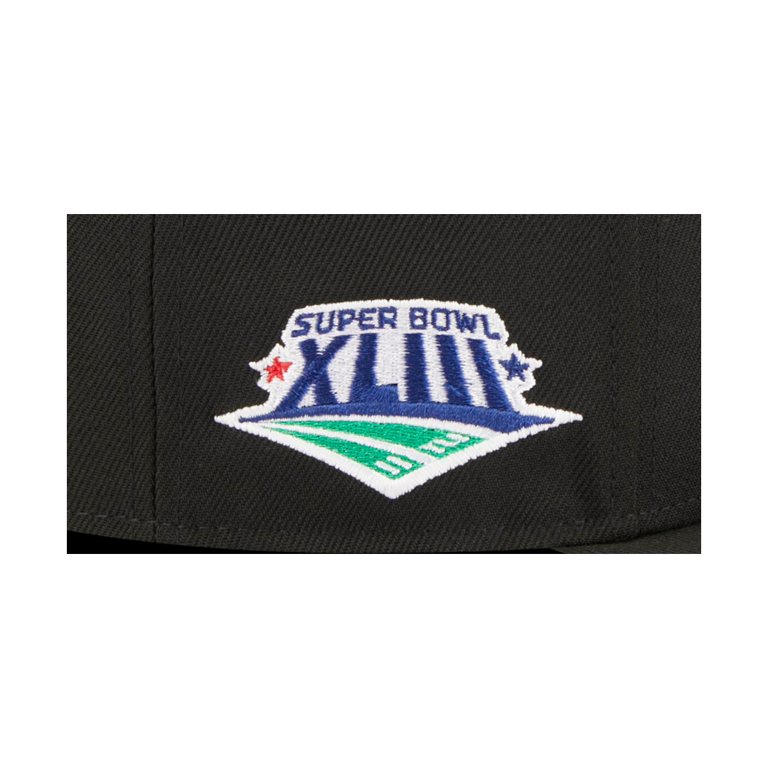 Pittsburgh Steelers Super Bowl XLIII Patch New Era Black 9FIFTY Adjustable Snapback Hat