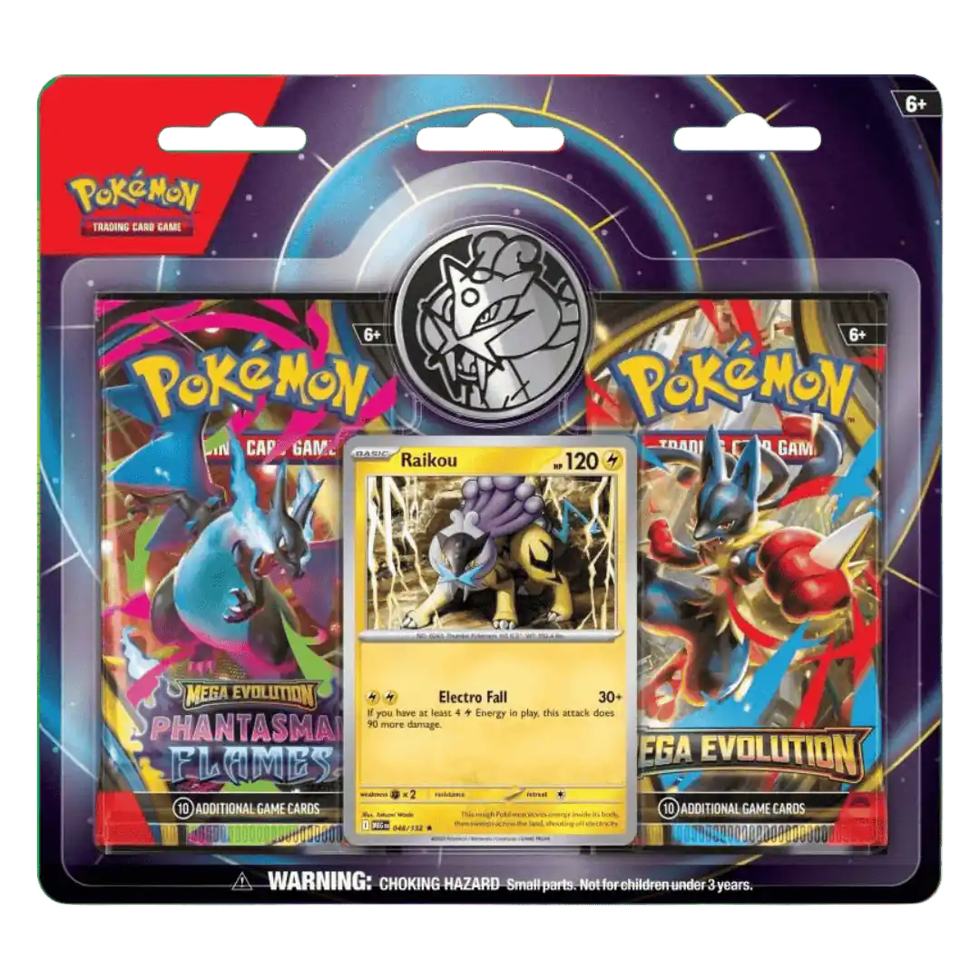 Pokemon TCG: 2 Pack Blister with coin - Raikou