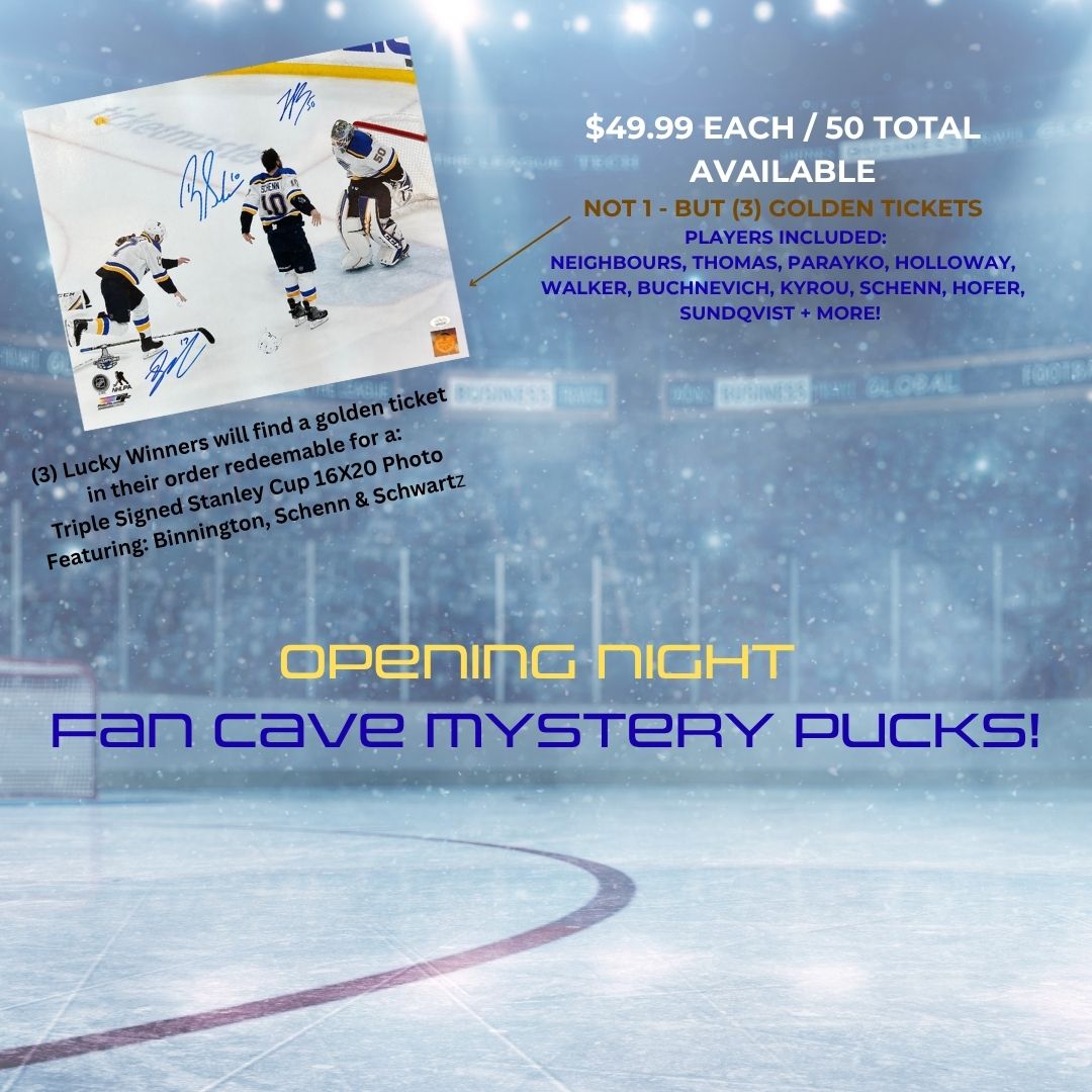 St Louis Blues Mystery Pucks - Opening Night Edition! Golden Ticket!