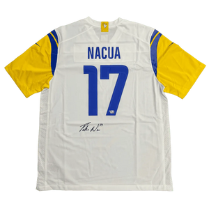 Puka Nacua Los Angeles Rams White Nike Autographed Jersey - Fanatics COA
