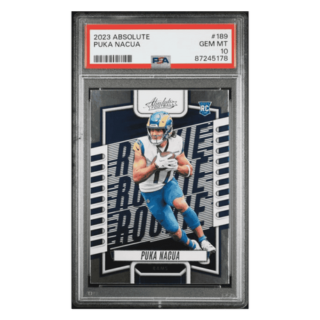 Puka Nacua PSA 10 2023 Panini Absolute Rookie RC Card #189