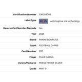 Puka Nacua PSA 9 2023 Panini Donruss Press Proof Silver Rated Rookie Card #357