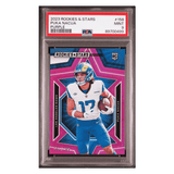 Puka Nacua PSA 9 2023 Panini Rookies & Stars Purple Rookie RC #d/199 Card #158