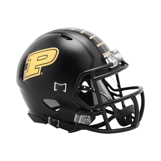 Purdue Boilermakers Anodized Black Speed Riddell Mini Football Helmet