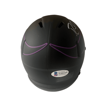 Randy Moss Minnesota Vikings Autographed Eclipse Mini Speed Helmet - Beckett COA