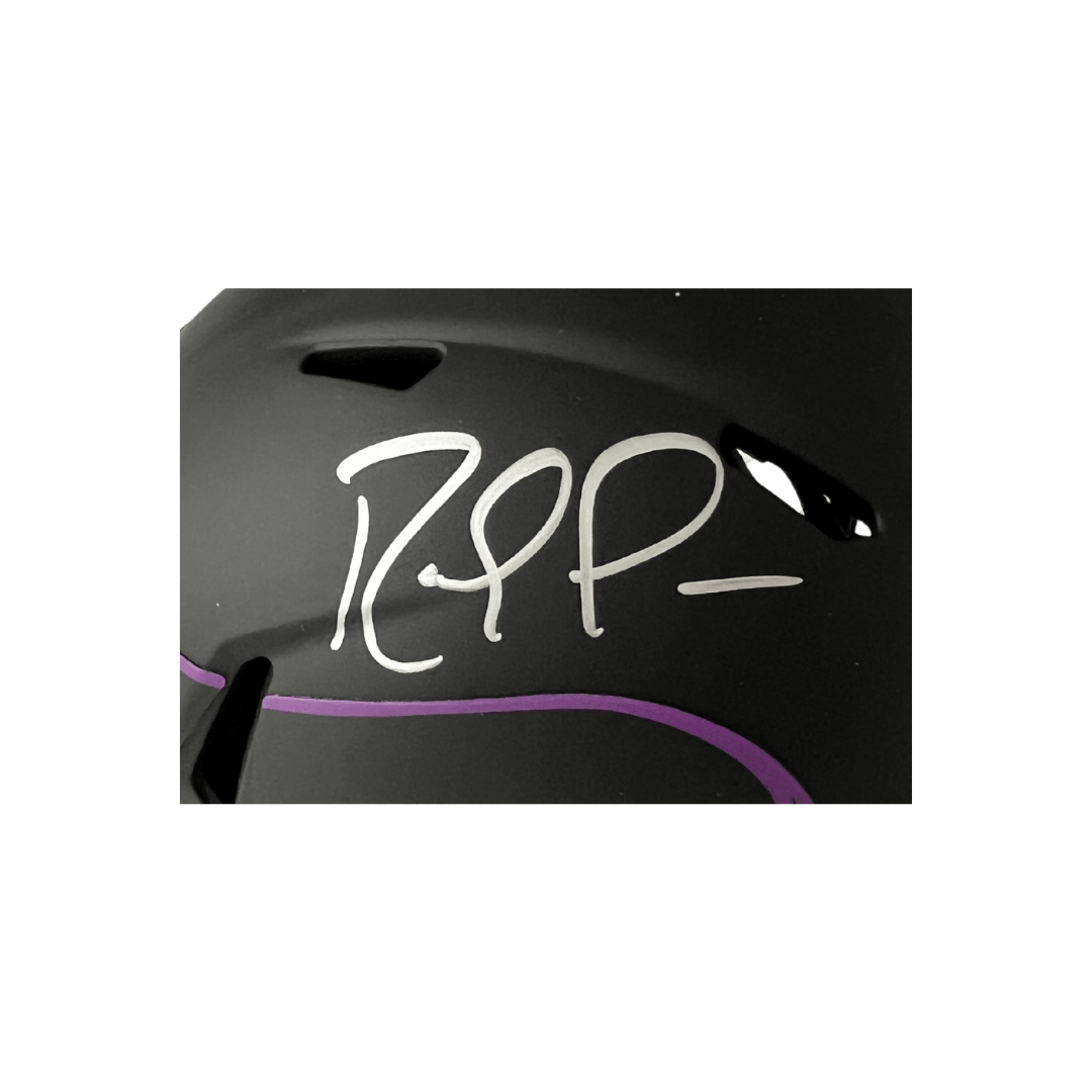 Randy Moss Minnesota Vikings Autographed Eclipse Mini Speed Helmet - Beckett COA