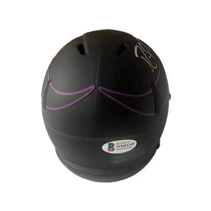Randy Moss Minnesota Vikings Autographed Eclipse Mini Speed Helmet - Beckett COA