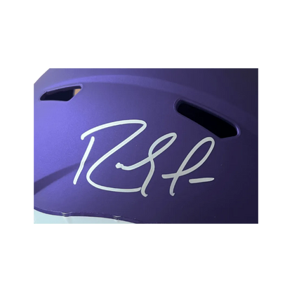 Randy Moss Minnesota Vikings Autographed F/S Tribute Speed Rep Helmet - Beckett COA