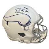 Randy Moss Minnesota Vikings Autographed Full Size Alt White Speed Replica Helmet - Beckett COA
