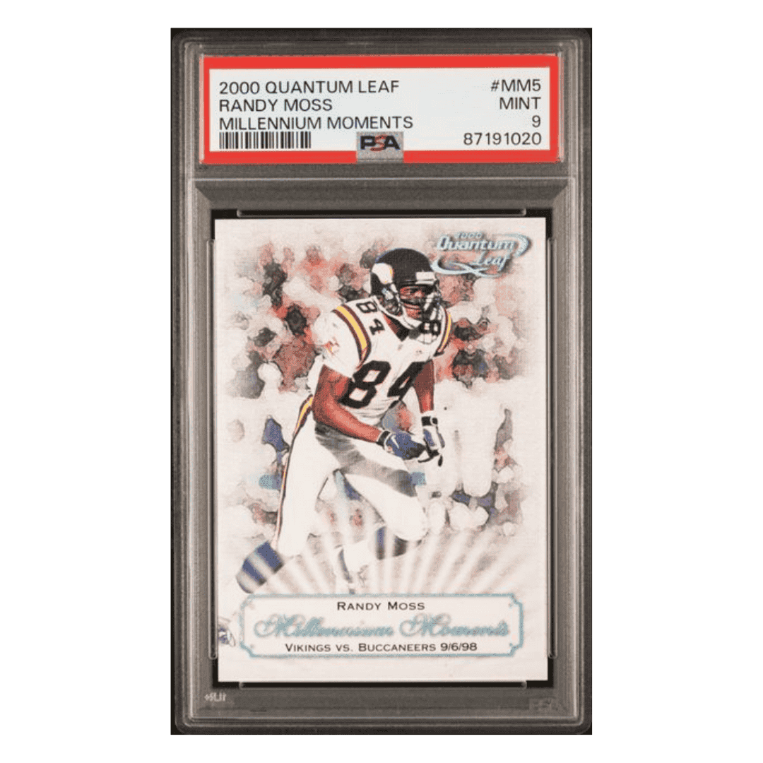 Randy Moss PSA 9 2000 Quantum Leaf Millennium Moments #d/1000 Card #MM5