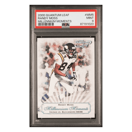Randy Moss PSA 9 2000 Quantum Leaf Millennium Moments #d/1000 Card #MM5