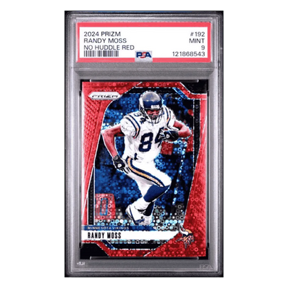 Randy Moss PSA 9 2024 Panini Prizm No Huddle Red Card #192