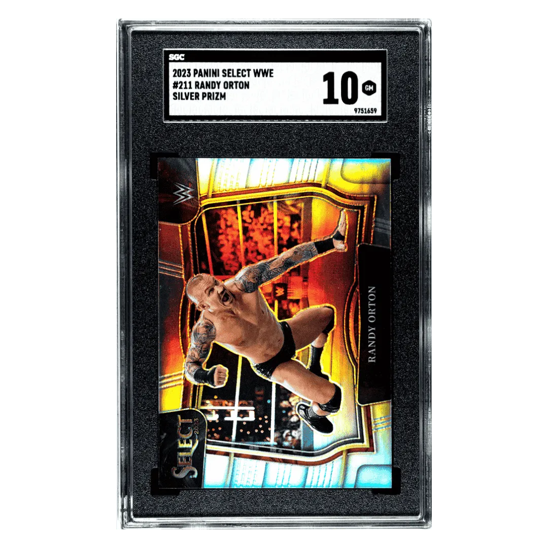 Randy Orton SGC 10 2023 Panini Select WWE Silver Prizm Card #211