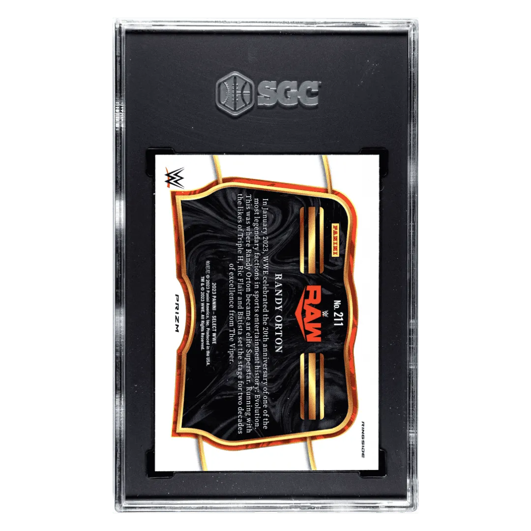 Randy Orton SGC 10 2023 Panini Select WWE Silver Prizm Card #211