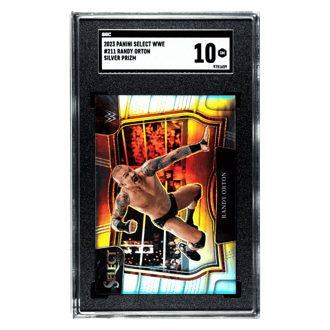 Randy Orton SGC 10 2023 Panini Select WWE Silver Prizm Card #211