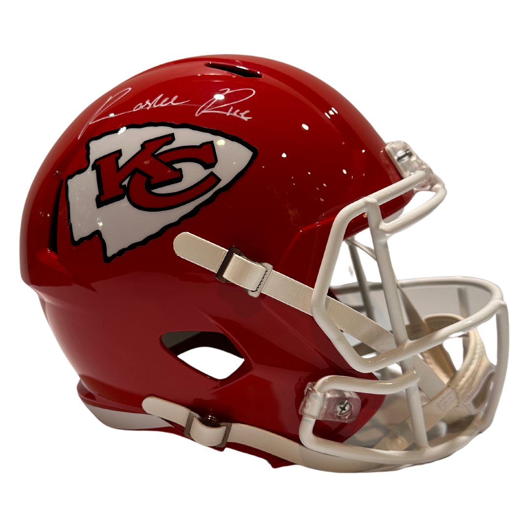 Rashee Rice Kansas City Chiefs Autographed Full Size Speed Replica Helmet - Beckett COA