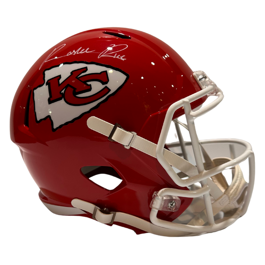 Rashee Rice Kansas City Chiefs Autographed Full Size Speed Replica Helmet - Beckett COA