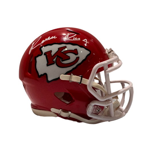 Rashee Rice Kansas City Chiefs Autographed Mini Speed Helmet - Beckett COA