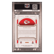 Rashee Rice PSA 8 2023 Panini National Treasures Patch Autograph Purple Rookie RC #d/ 49 Card #185