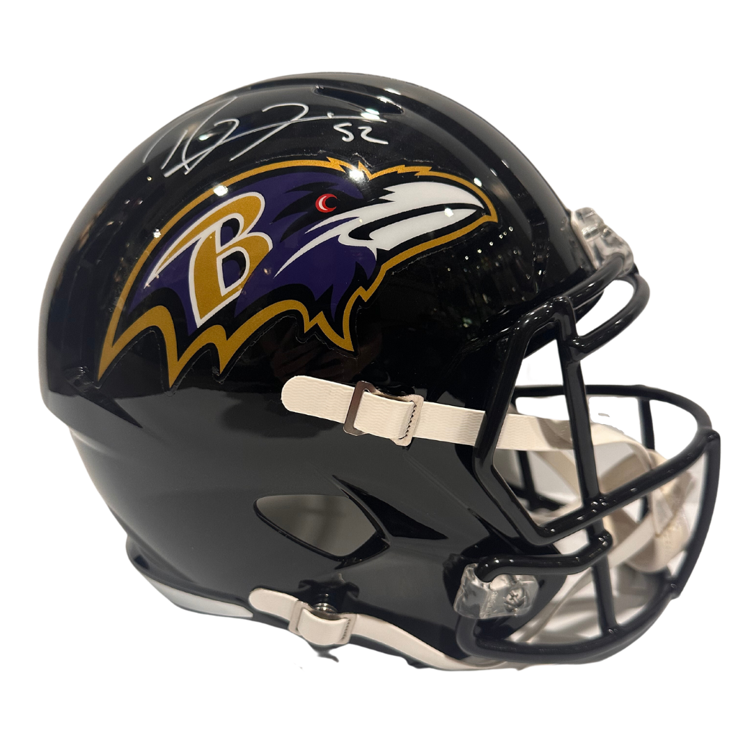 Ray Lewis Baltimore Ravens Autographed Full Size Speed Replica Helmet - Beckett COA