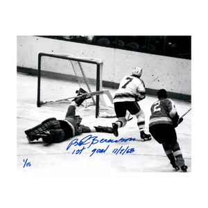 Red Berenson St Louis Blues Autographed 11x14 Photo w/ "1st Goal" Inscription #D - Fan Cave COA