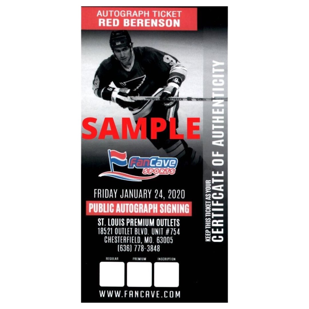 Red Berenson St Louis Blues Autographed 11x14 Photo w/ "1st Goal" Inscription #D - Fan Cave COA