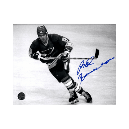 Red Berenson St Louis Blues Autographed B&W Skating 8x10 Photo - Fan Cave COA