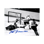 
Red Berenson St Louis Blues Autographed B&W Goal 8x10 Photo - Fan Cave COA — Front