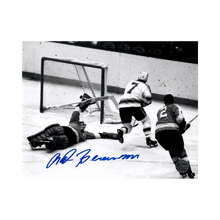Red Berenson St Louis Blues Autographed B&W Goal 8x10 Photo - Fan Cave COA