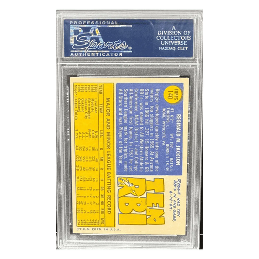 Reggie Jackson PSA 6 1970 Topps Card #140