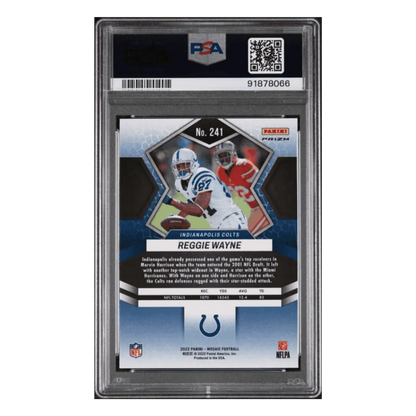 Reggie Wayne PSA 10 2022 Panini Mosaic Genesis Card #241