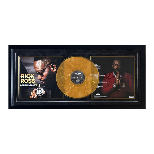 Rick Ross Autographed Custom Framed Album Cover + Record w/ "The Boss" Inscription - JSA COA
